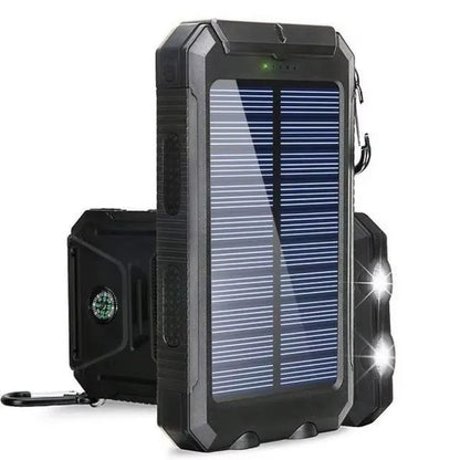Solar Power Bank 80000Mah Portable Charging Poverbank External Battery Charger Strong Light LDE Light for All Smartphones