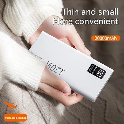 80000Mah Power Bank 120W Super Fast Charging 100% Sufficient Capacity Portable Battery Charger Digital Display for Iphone Xiaomi
